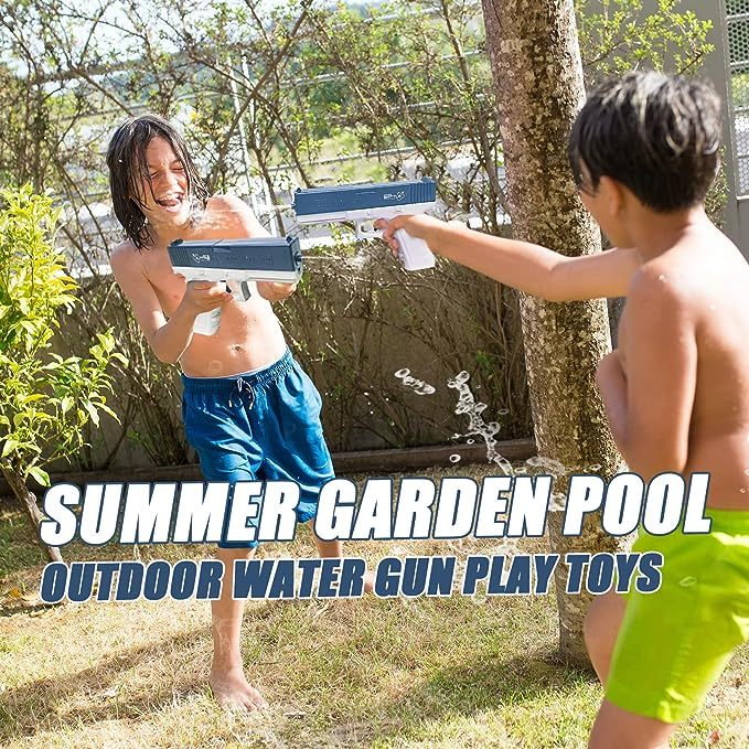 Electric Water Gun, Automatic Water Gun, 58CC 434CC Large Capacity, Range Up To 32 Feet, Summer Water Gun Toys